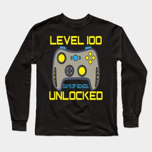 Level 100 completed 100 days of school unlocked Long Sleeve T-Shirt